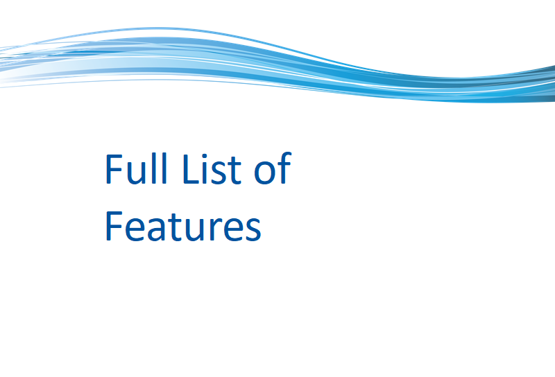features full list